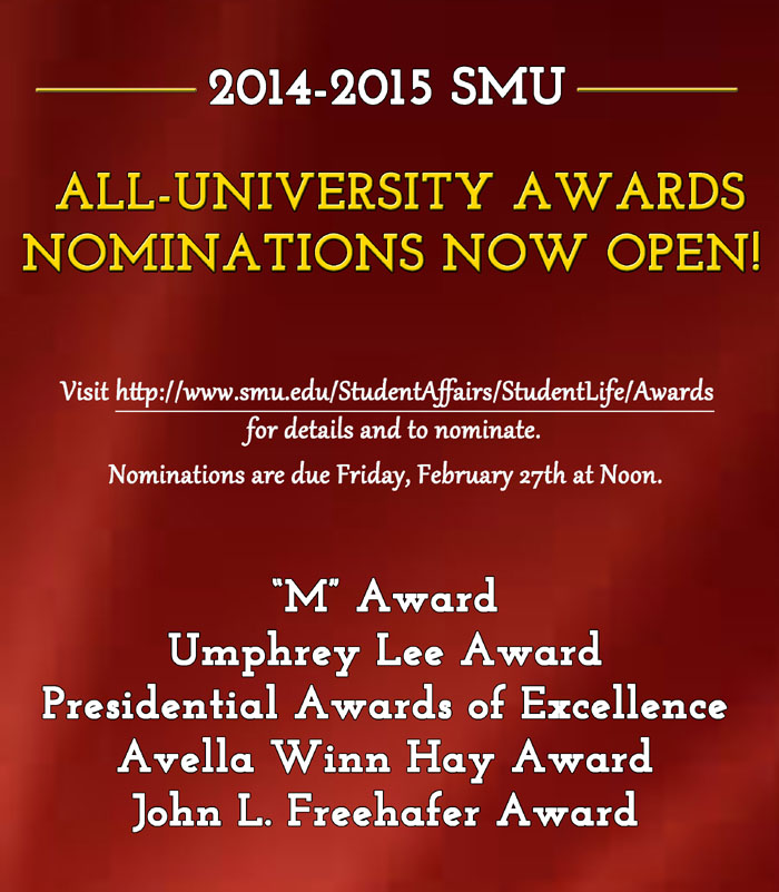 All University Awards Nominations Poster