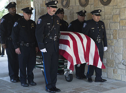Military funeral for SMU Police Officer Mark McCullers