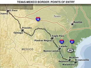 Texas-Mexico points of entry