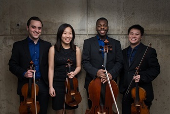 The Julius Quartet. The quartet is comprised of violinists Hyun Jeong Helen Lee and David Do, violist John Batchelder and cellist Byron Hogan.