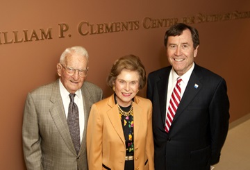 Rita and Bill Clements with SMU Pres. R. Gerald Turner