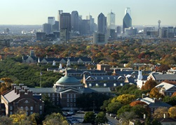 Dallas skyline with SMU in the foreground
