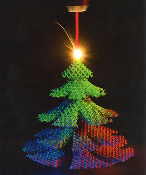 Christmas tree made using laser technology