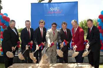 Groundbreaking for the SMU Payne Stewart Golf Learning Center at the Dallas Athletic Club on 15 June 2009.