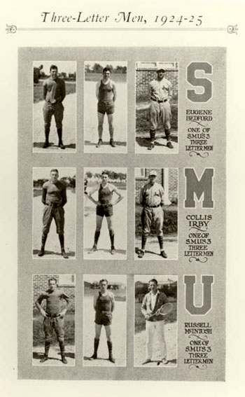 SMU's Three-Letter Men, 1924-25