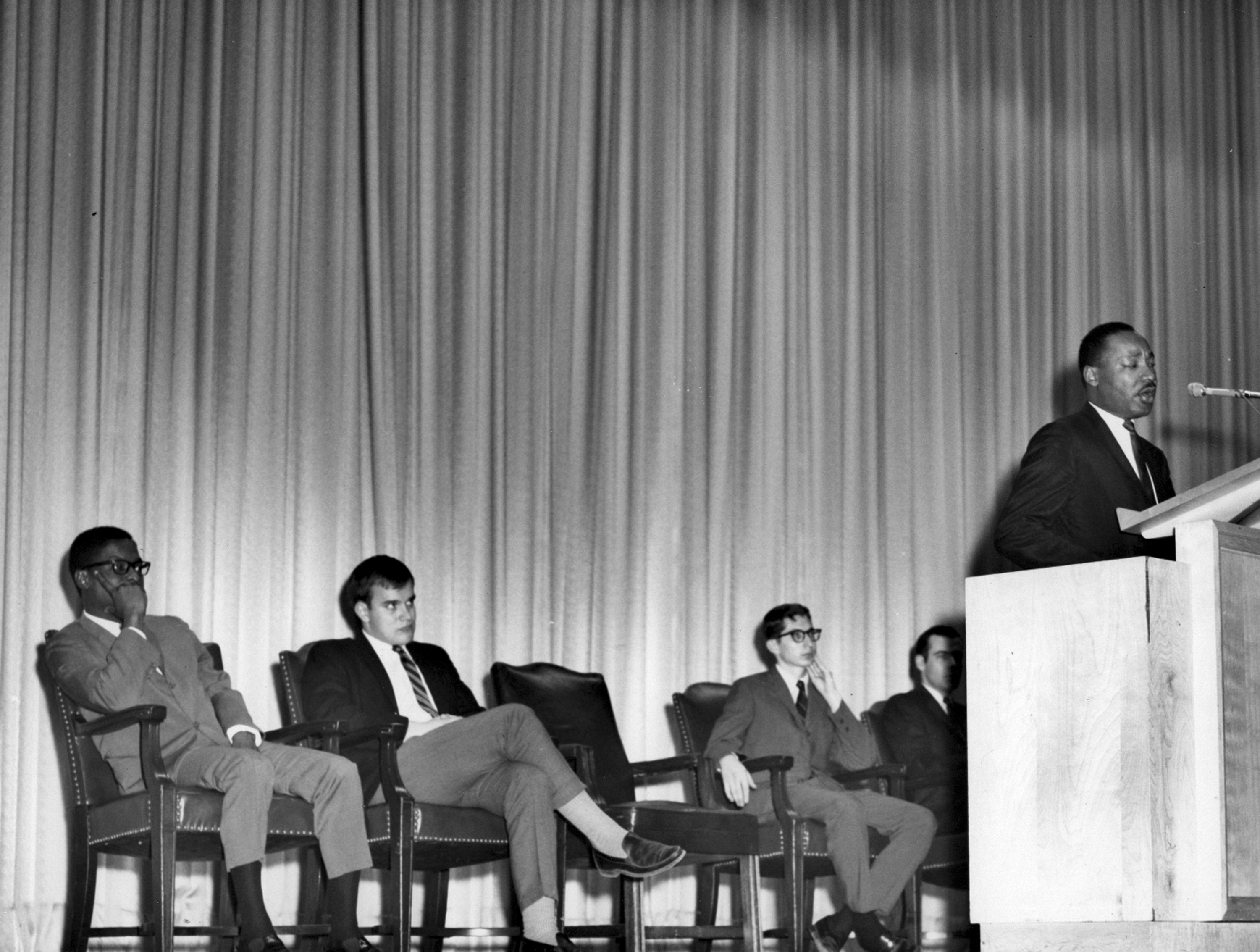 Dr. Martin Luther King speaks at SMU, 1966