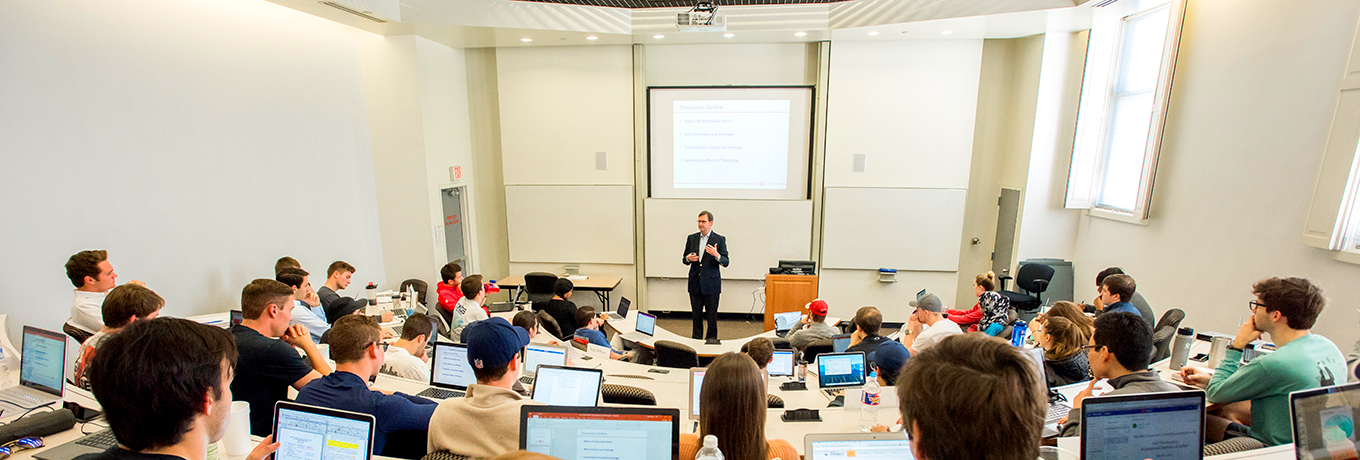 Class at the Cox school of business