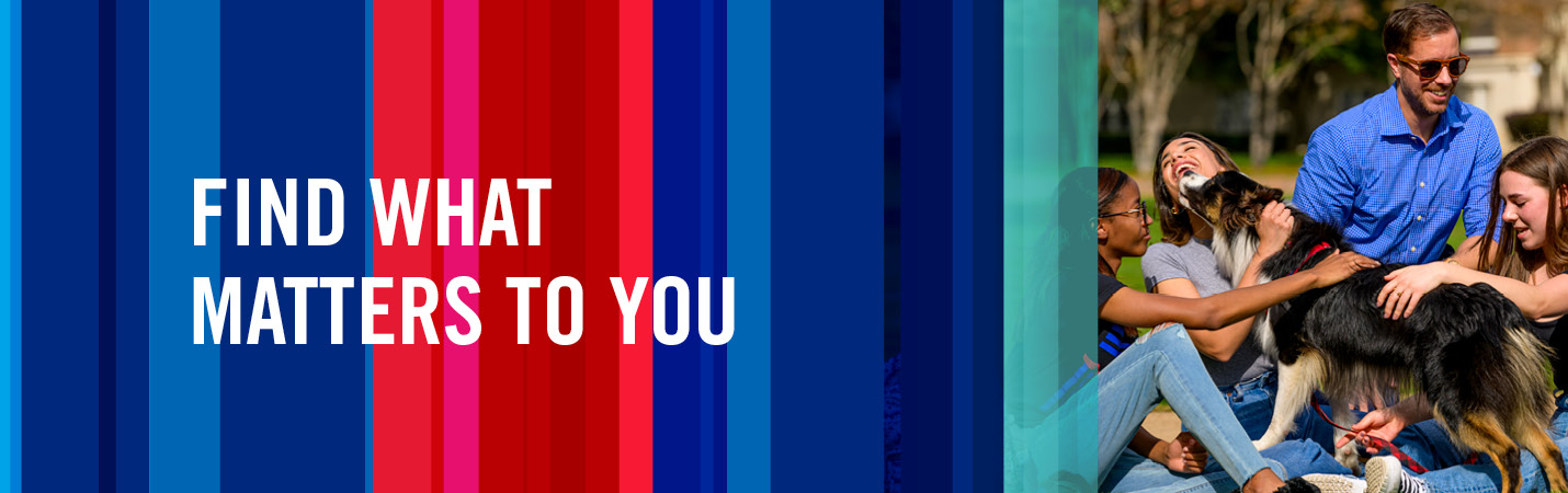 Banner image with text - Find what matters to you