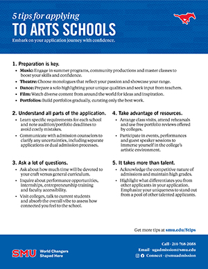 Five tips for applying to arts schools pdf