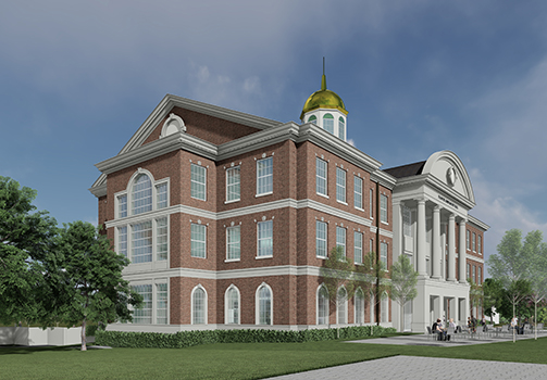 rendering of Frances Anne Moody Hall view 