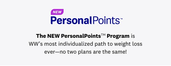 The New WW Personal Points Plan