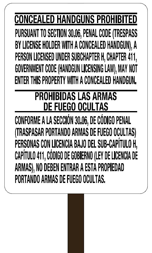 Concealed Handguns Prohibited