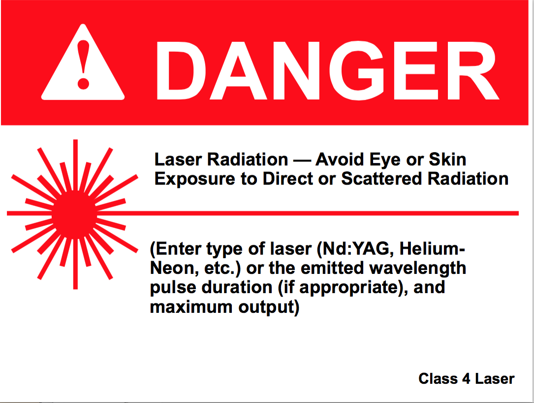 Laser Safety Sign Example