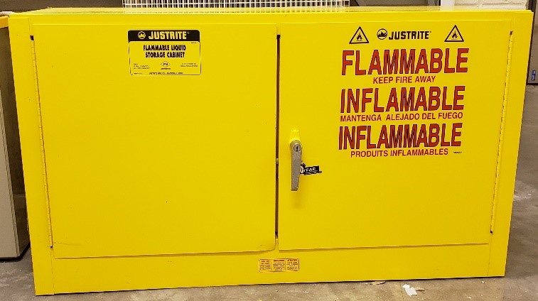 Picture of a flammable liquid storage cabinet
