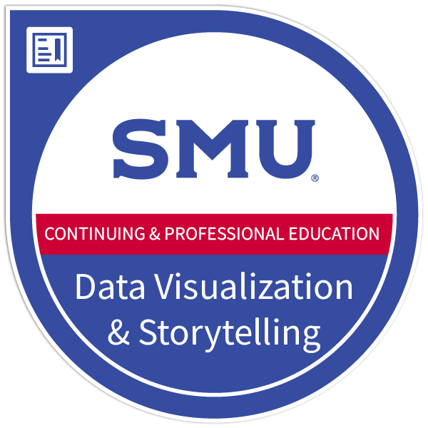 SMU Data Visualization & Storytelling Certificate badge image
