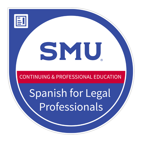 SMU Spanish for Legal Professionals Certificate badge image