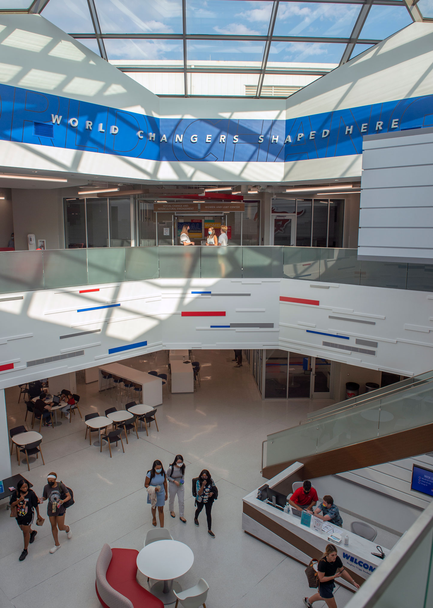 Students in dining area