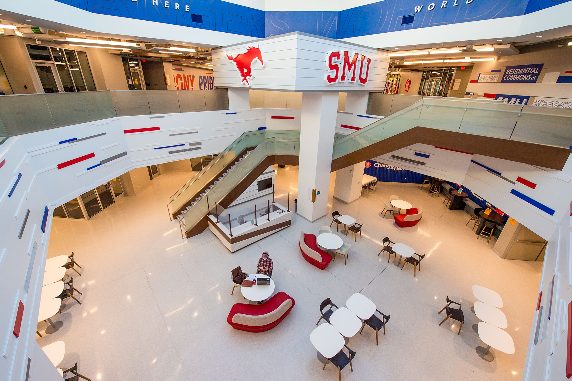 Overhead photo of dining area