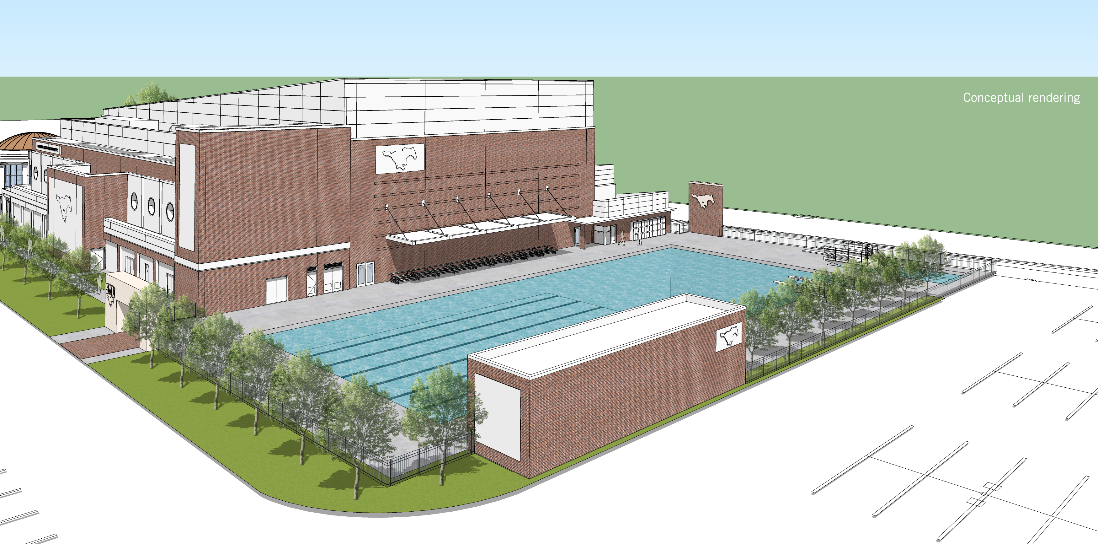 Conceptual rendering of Hickman outdoor pool