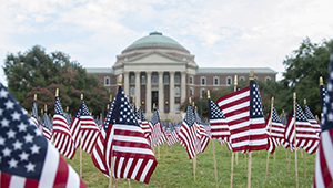 dallas hall and flags