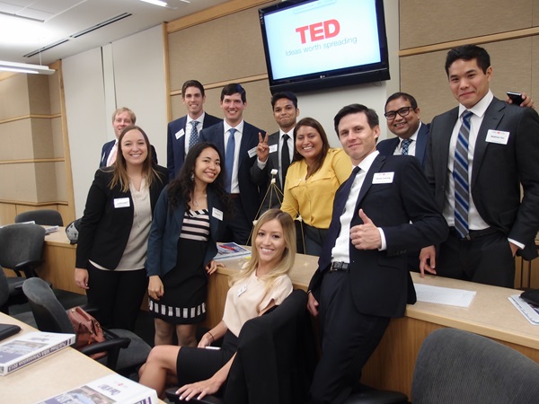 group os students at TED Talk event