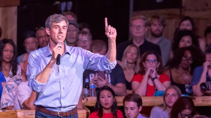 Beto O’Rourke at a campaign in Texas
