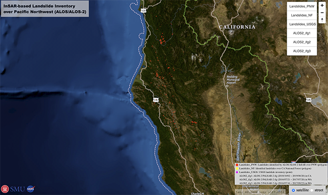 Pacific Northwest InSAR-based Landslide Map (interactive GIS map)