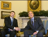 president bush shaking hands