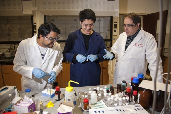 graduate students in research lab