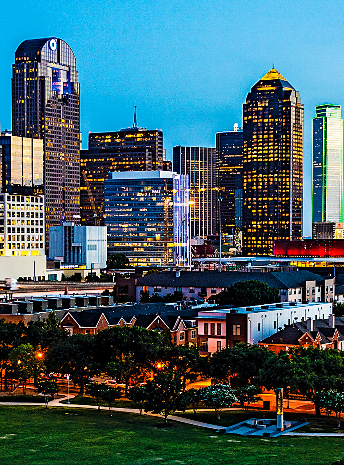 Downtown Dallas at night