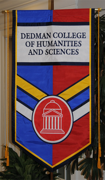 Gonfalon of Dedman College of Humanities and Sciences