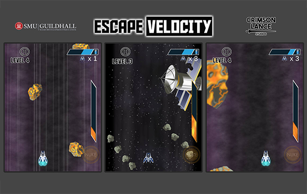 SMU Guildhall 2D game Escape Velocity