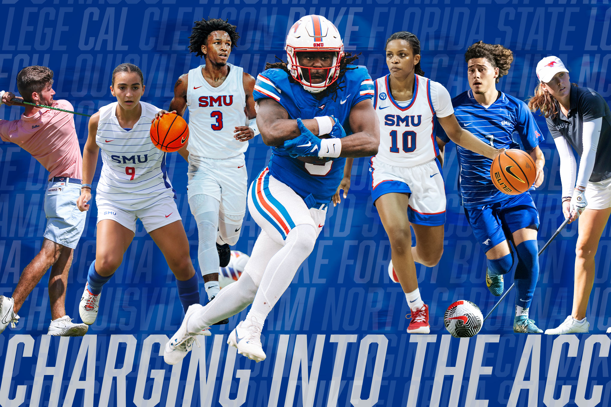 Campaign Updated Winter 2023 cover image featuring SMU Mustang athletes