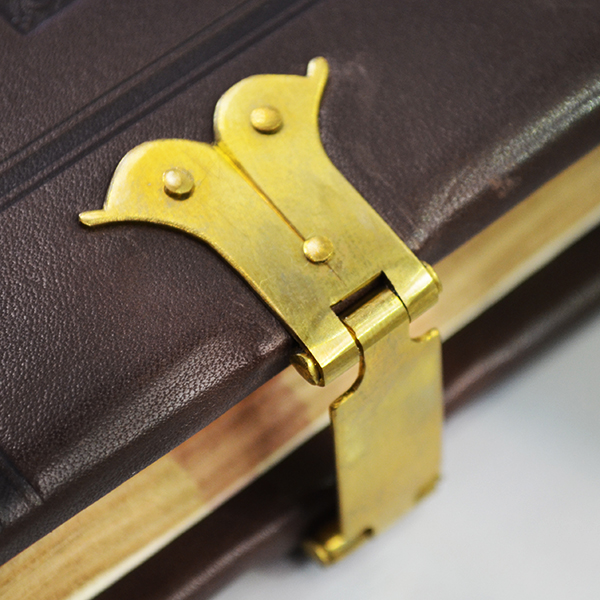 close-up photo of book clasp