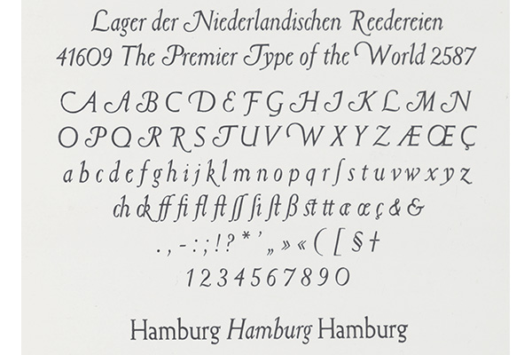 sample of Elizabeth typeface