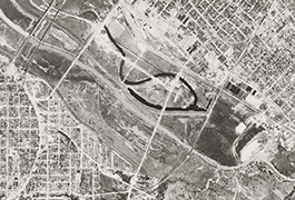 Close up of Grid 11 showing the Corinth Street Viaduct, 1945