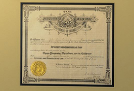Texas law license certificates for J.L. Turner and his son.