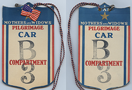  [Gold Star Mothers and Widows Pilgrimage Badges with Cords]