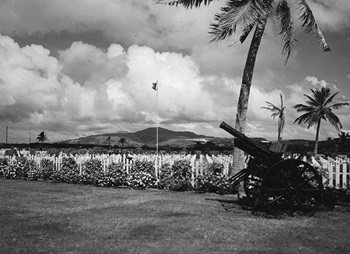 Cemetery for U.S. forces (Saipan), 1945