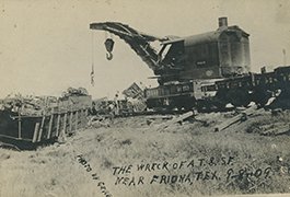 Wreck of A. T. & S. F.  Near Friona, Tex.