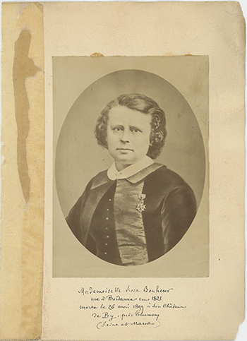 Photograph of Rosa Bonheur wearing her Legion of Honor medal.