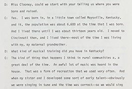 Rosemary Clooney Interview by Ronald L. Davis [excerpt]