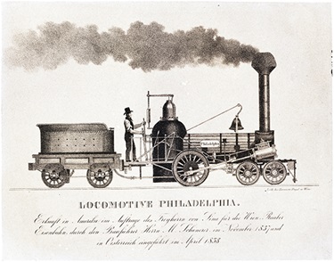'Philadelphia' locomotive and tender, 1838