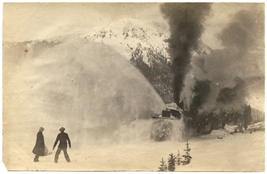 Central Pacific, snow plow locomotive, ca. 1890-1891