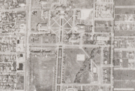 Grid 07 close up showing SMU campus, 1945