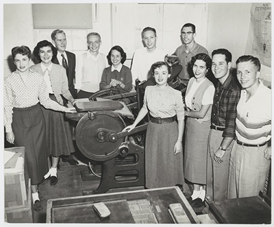 Daily Campus Staff Group Photo, 1955