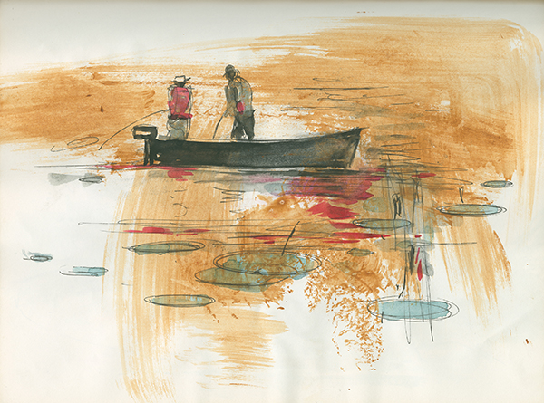 Page 58 from DeForrest Judd's Caddo Sketchbook, ca. 1950s-1970s, Bywaters Special Collections, SMU