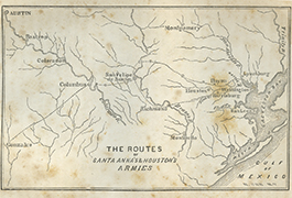 The Routes of Santa Anna's and Houston's Armies, 1855