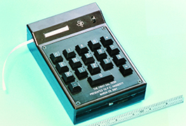 [The world's first handheld calculator, ''Cal-Tech'', from TI], ca. 1967