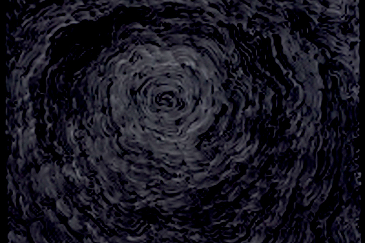 textured black circle artwork